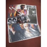 Posters: Various Artists, such as Morrissey, Jimi Hendrix, Black Eyed Peas, Travis, Static-X.