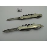 Pocket Knives - Rodgers plus one other for champagne, 9cm closed. (2)