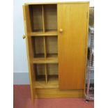A Custom Built L.P Record Storage Cabinet, dimensions 122cm high, 69cm wide, 38cm deep.
