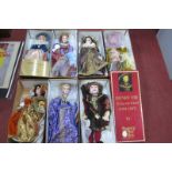 Regency Fine Arts Porcelain Dolls, Henry VIII, The Queens of Henry VIII and Henry VIII King and