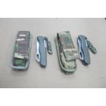 Victorinox Army Knives (x 2), mulitblade in camouflage sheaths. (2)