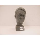 A Painted Metal Bust of Adolf Hitler, 20cm high.