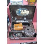 A Vintage 'Ormond' Bakelite Hairdryer, cased, gent's travelling shaving case.