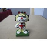 Lorna Bailey - 'Come on England' the Cat, 14cm high.