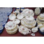 Hammersley 'Howard Sprays' China Tea Service, including tea pot, cup, saucers, cake plate, fifty two