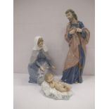 Nao Nativity Figures, Joseph, 30cm high, Mary and Jesus. (3).