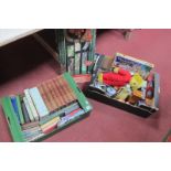 Merrythought Teddy Bear, Hornby 'Flying Scotsman' set, novelty money boxes, books:- Two Boxes