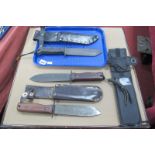 Wilkinson Sword Survival Knives (x 2); plus one other similar, all in sheaths. (3)