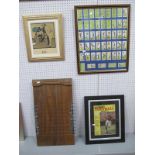 Cricket Print 'June' Featuring Image of Early Batting Scene, player cigarette cards Buchan's monthly