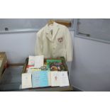 Women's Hockey Ephemera, from the 1950's, to include white England blazer with badge, five other