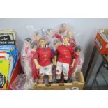 Football Figures in the Action Man Style, approximately 33cm high, approximately seventeen.