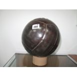 A Circa 1930's Ceramic Shop Advertising Lace Up Leather Football, approximately 20cm diameter.