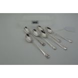 A Set of Six Hallmarked Silver Old English Rat Tail Pattern Coffee Spoons, Joseph Rodgers, Sheffield
