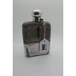 A Hallmarked Silver Mounted Glass Hip Flask, James Dixon & Son, Sheffield (base cup 1939, screw