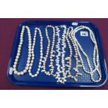 Modern Fresh Water Pearl Bead Necklaces :- One Tray