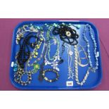 Vintage Bead Necklaces, together with assorted costume jewellery including decorative Laurana