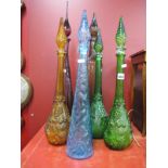 Italian Genie Glass Decanters, the tallest 70cm (6).