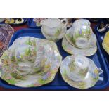 Royal Albert 'Kentish Rockery' Pattern Part Tea Set, (As Supplied to M.M. Queen Mary), comprising