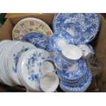 Norataki Blue White Tea Service, Wedgwood home plates:- One Box.