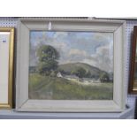 A Bell-Foster (Midlands Artist) a Radnorshire Farm, Oil on Canvas, 44.5 x 54.5cn, signed lower