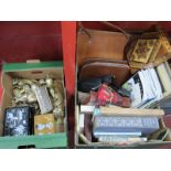 Brassware, boxes, bags, cameras, etc:- Two Boxes.