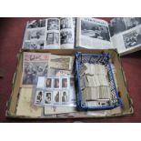 Cigarette Cards, Postcards, WWI and WWII fascimile leaflets, etc, plus fifty Beatles cards:- One