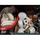 Hornsea 'Heirloom' Pottery, Aynsley, Sylvac, other ceramics, basket and box.