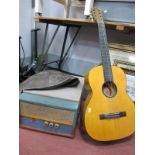 Pye Stereophonic Record Player, having Monarch turntable; Tatra acoustic guitar. (2)