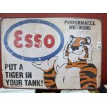Advertising - Modern Esso "Put a Tiger in Your Tank" Metal Wall Sign, 50 x 70cm.