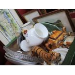 West German Pottery Tiger, Wedgwood Peter Rabbit, Aynsley, Poole, Booth's Keele St, other pottery,