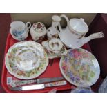 Royal Albert 'Paragon Belinda' Teapot, Old Country Roses, Secret Garden, Brambly Hedge plate,
