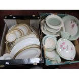 Poole Pottery Dinnerware, Figgjo Flint (Norway) floral dinnerware, Cauldon meat plates and