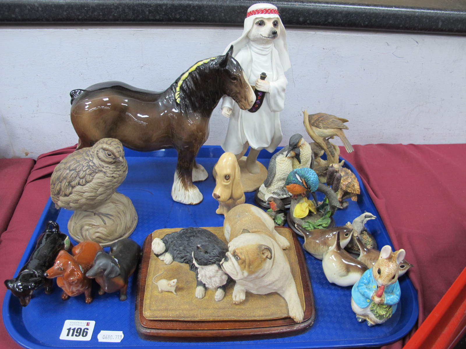 Beswick Shire Horse, Beswick Dachshund, Poole, Beatix Potter Peter Rabbit, Country Artists