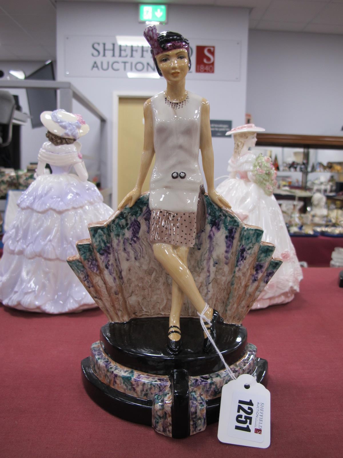 A Peggy Davies Figurine "Hullabalu-Lue", an artist original colourway 1/1 by Victoria Bourne, 24cm