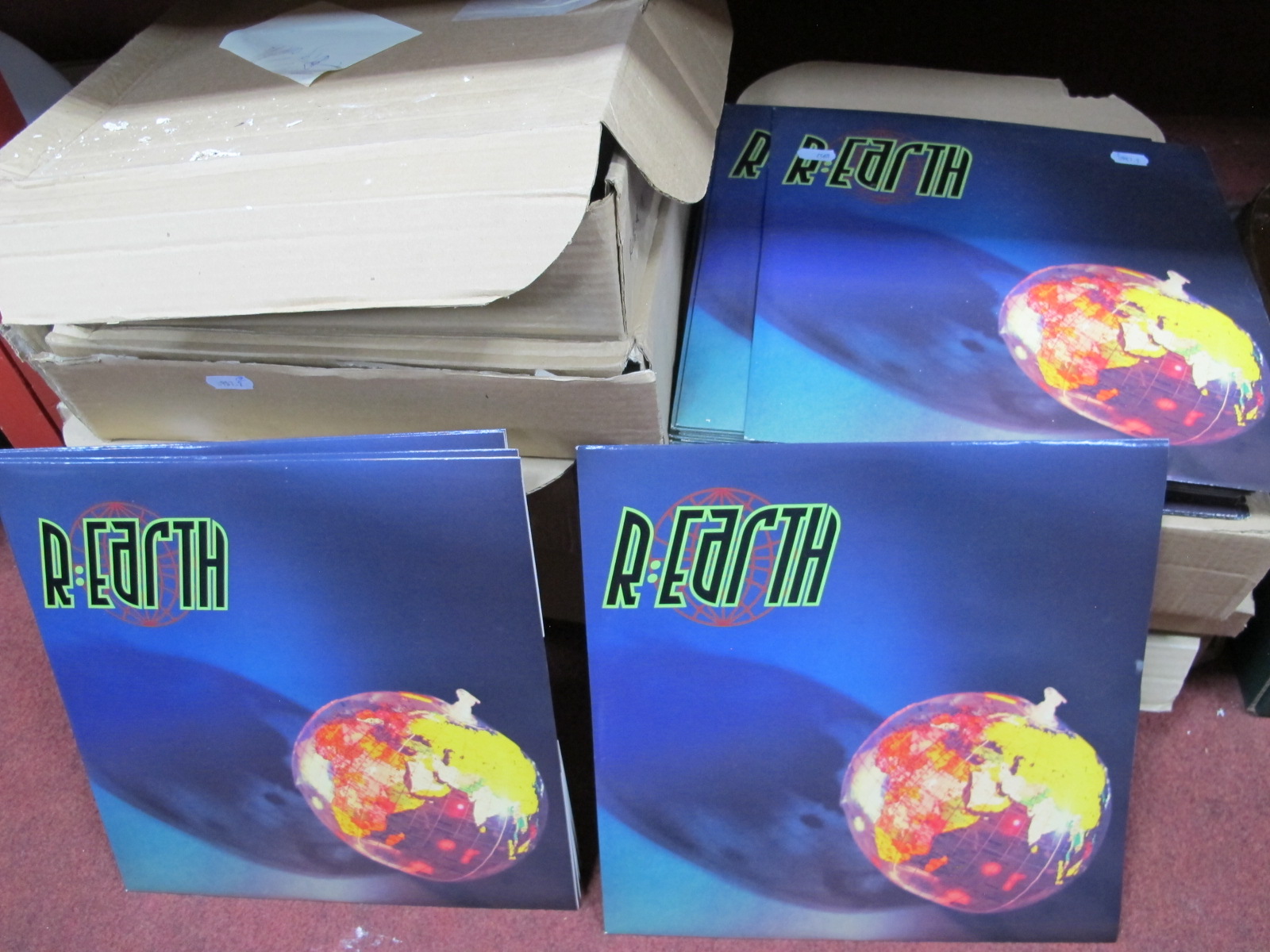 Eight Boxes R-Earth - R Earth Records. Manna records, designed by The River Cover photograph by R