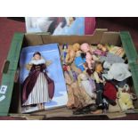 A Collection of Dolls and Teddy Bear, to include a boxed Barbie Victorian Ice Skater, collectable