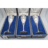 A Set of Three Hallmarked Silver Royal Commemorative Goblets, HLB, Sheffield 1977, "EIIR 1952-1977",