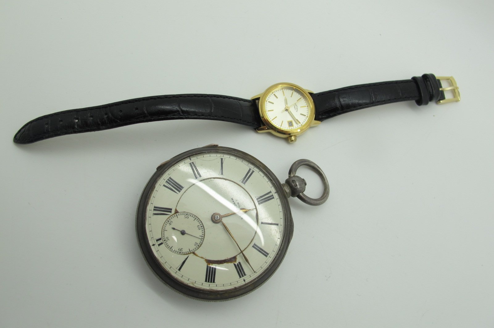 A Chester Hallmarked Silver Cased Openface Pocketwatch, the "I Miller Manchester" signed dial with