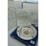 A Hallmarked Silver Limited Edition Commemorative Dish, Mappin & Webb, Sheffield 1973, "The
