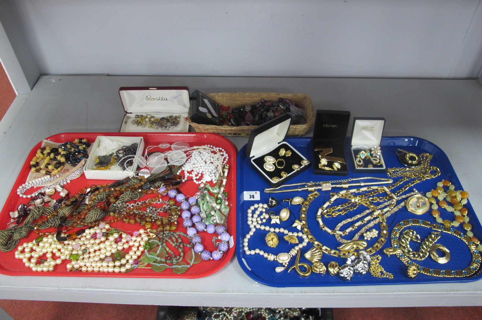 A Mixed Lot of Assorted Costume Jewellery, including Monet, including necklaces, chains, imitation