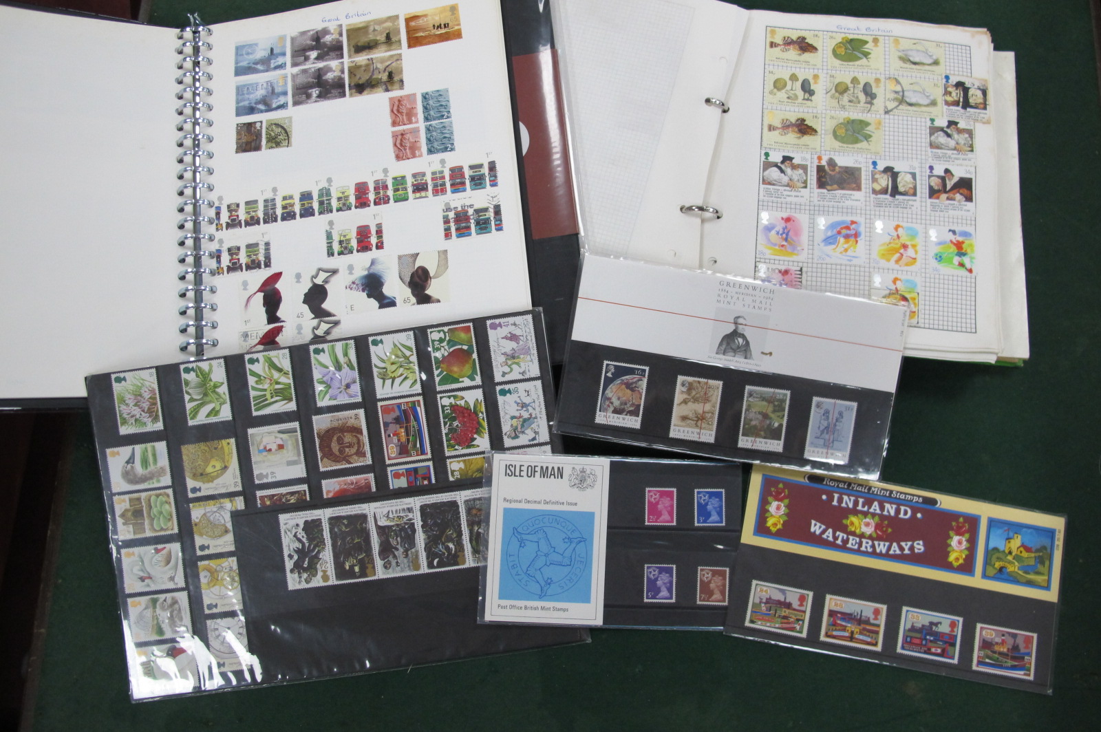 A Collection of Mainly G.B Stamps, early to modern housed in two loose leaf albums, includes many