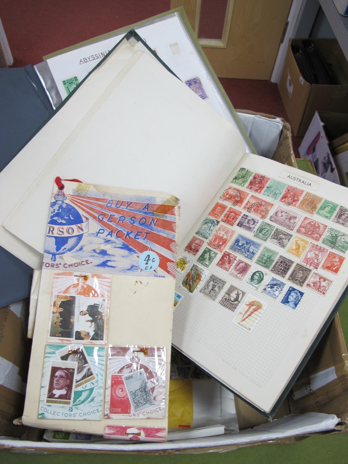 An Accumulation of Mainly Used G.B and World Stamps, in seven albums and a few covers.