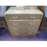 E. Gomme For G. Plan Light Oak Chest of Four Drawers, 76.5cm wide.