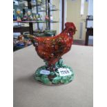 Anita Harris Model of a Hen, gold signed, 13.5cm high.