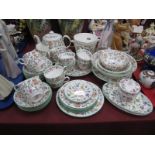 Minton 'Haddon Hall' Table China, of approximately forty five pieces, including teapot (cracked),