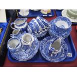 Copeland Spode Italian Blue & White Table Ware, of twenty eight pieces.