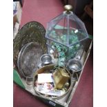 Terrafauna Clock, tankards, brass door knobs, etc:- One Box