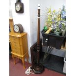 A Mid XX Century Vono Folding Card Table, and a similar period mahogany standard lamp. (2)