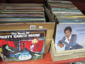 A Large Quantity of L.P's, in two boxes, artists include George Benson, Boxcar Willie, Elvis