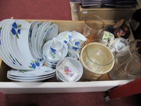 LSA Table China, Derby pin trays, turnstall jug, Dudson tea pot, glassware, etc:- One Box.